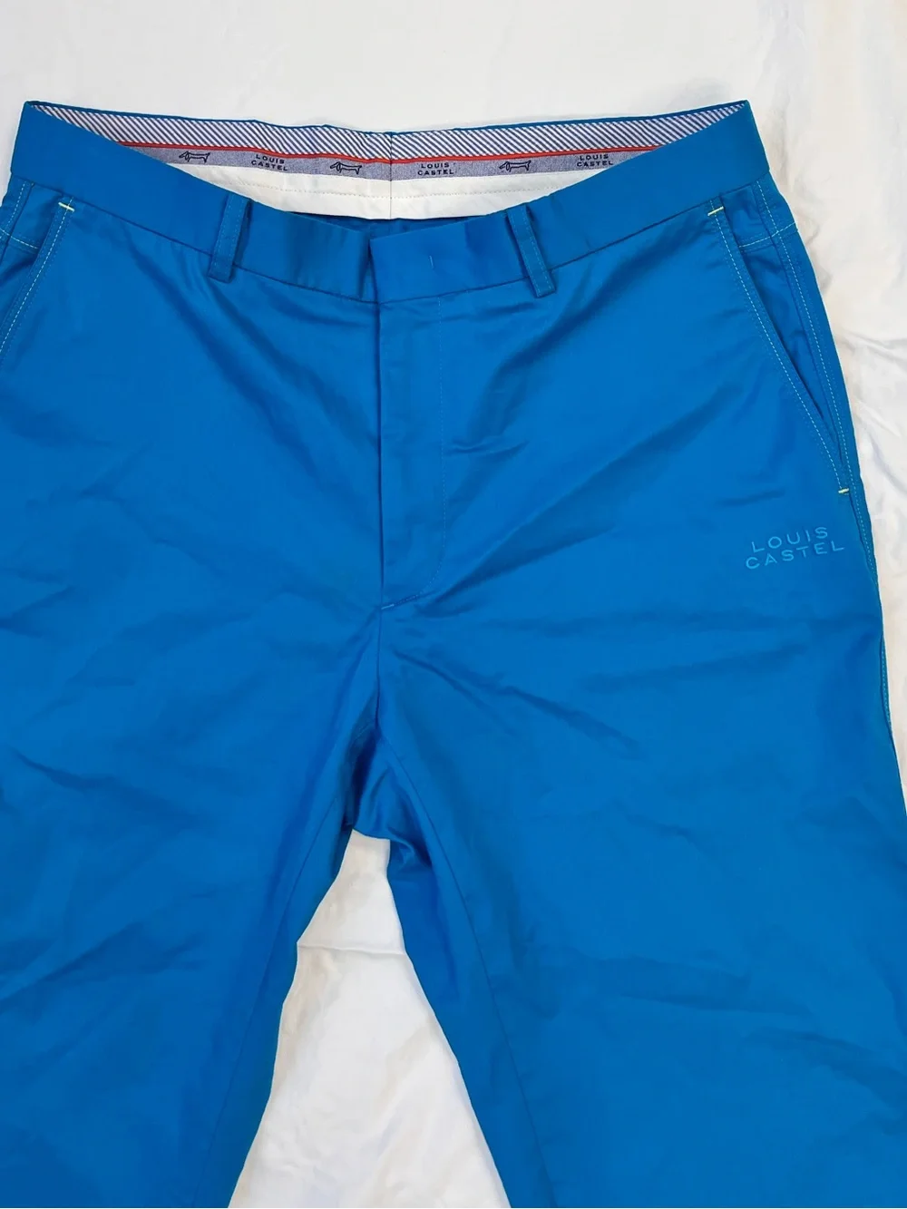 Louis Castel vibrant blue golf trousers